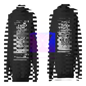 Techno Butterfly Rave Feel Freedom Trance Love Club Sweatshirt Unisex | Mazezy