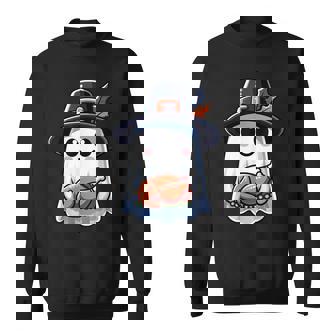 Thanksgiving Ghost Turkey Pocket Cute My Boo Halloween Sweatshirt | Seseable FR