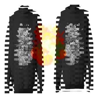 Thanksgiving Pumpkin Sunflower Fall Autumn Holiday Sweatshirt Unisex | Mazezy