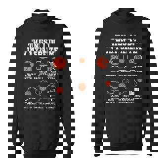 Things I Do In My Spare Time Basketball Sweatshirt | Mazezy