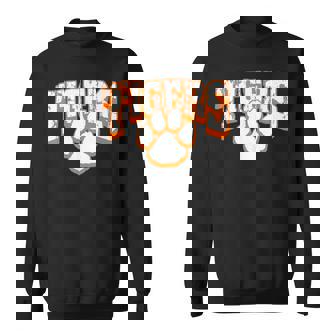 Tigers School Spirit Mascot Back To School Orange Sweatshirt | Seseable CA