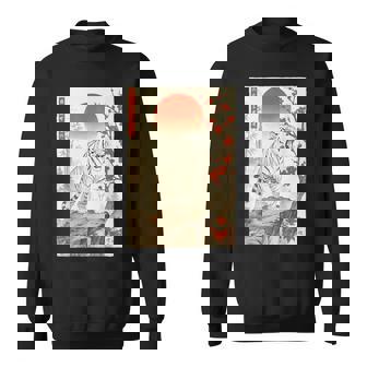 Tigre Rugissant Japonaisumi-E Fleur De Cerisier Paysage Edo Sweater e - Cadeauxyz