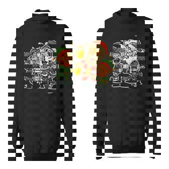 Toast À La Bière Père Noël Et Elfes Sweater e - Cadeauxyz