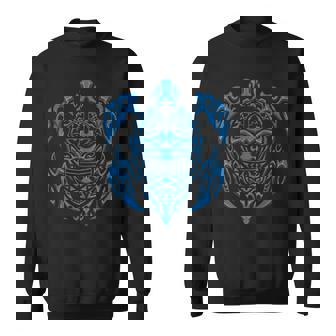 Tortue Maori Bleue Tatouage Tribal Pour Les Plongeurs Sweater e - Cadeauxyz