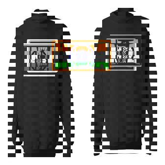 Traditional India OrangeGreen Country Flag Indian Fan Sweatshirt Unisex | Mazezy