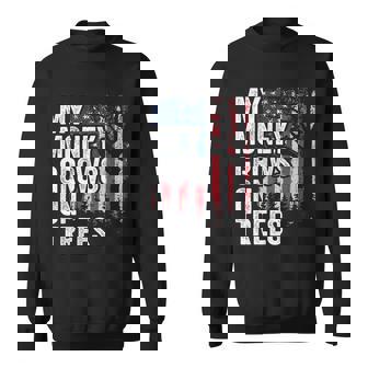 Tree Climbing American Flag Arborist My Money Grows On Trees Sweatshirt Unisex | Mazezy