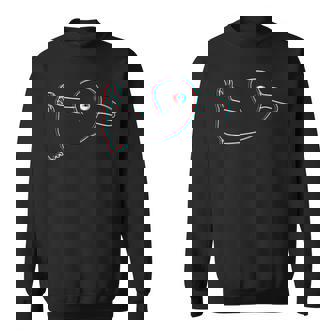 Trippy Optische Täuschung Wittgenstein Ente Hase Unscharf Sweatshirt - Seseable