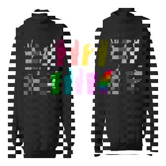 Trump Sign Language Subtle Anti Trump Lgbtq Sweatshirt - Monsterry