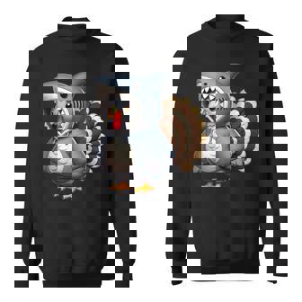 Turkey Dressed Shark Thanksgiving Parties Turkey Day 2024 Sweatshirt - Monsterry