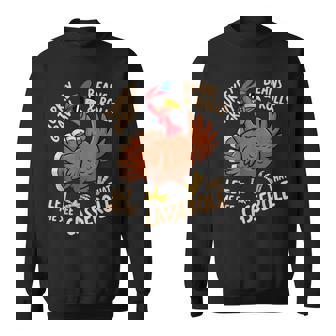 Turkey Gravy Beans And Rolls Casserole Thanksgiving Sweatshirt - Monsterry