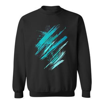 Turquoise And Black Running Graphic Sweatshirt - Thegiftio UK