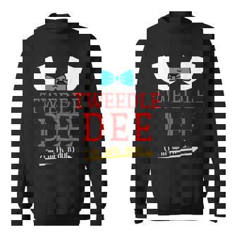 Tweedle Dee I'm With Dum Couple & Friends Lazy Costume Sweatshirt | Mazezy