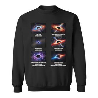Types Of Black Holes Astronomy Chart Space Lovers Sweatshirt - Monsterry