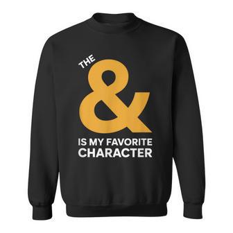 Typography Ampersand Sweatshirt - Thegiftio UK