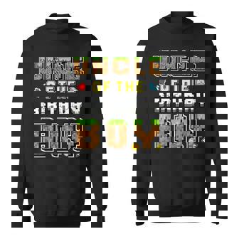 Uncle Of The Birthday Boy Gamer Pixel Birthday Party Match Sweatshirt | Seseable FR