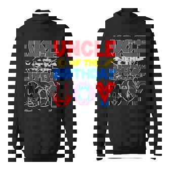 Uncle Of The Birthday Boy Matching Spider Family Birthday Sweatshirt - Monsterry