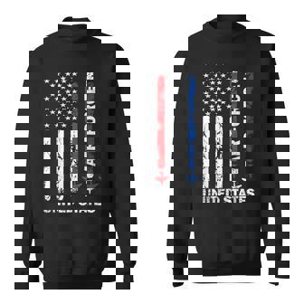 United States Air Force American Vintage Usa Flag Patriotic Sweatshirt | Mazezy