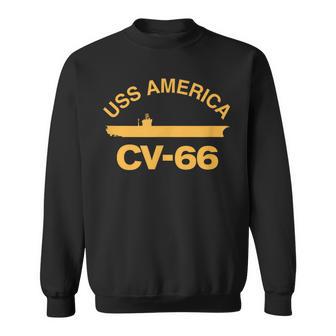 Us Aircraft Carrier Cv-66 Uss America The Original Sweatshirt - Thegiftio UK