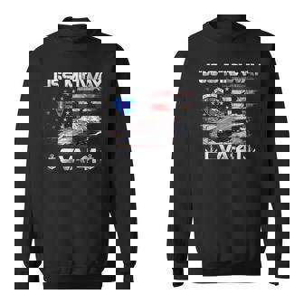 USS Midway CVA-41 Aircraft Carrier Flag Veterans Day Patriot Sweatshirt Unisex | Mazezy