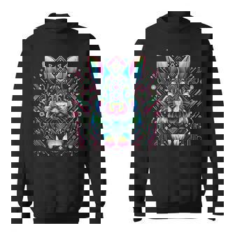 Vaporwave Bunny Rabbit Cyberpunk Art 80s 90s Retro Style Sweatshirt Unisex | Mazezy
