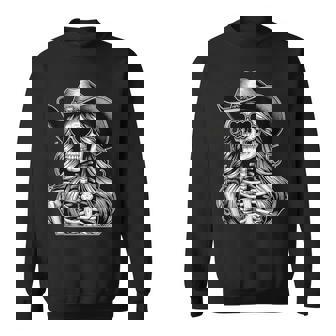 Vaquera Esqueleto Gótico Con Gafas Deol Corazones Calavera In Mangas Camisa de entrenamiento - Regaloses