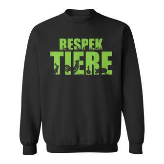 Veganer Egetarier Geschenke Und Outfits Tierliebhaber TierschützereganpruchEganeregetarier Chwarz -Erwachsene Klein Klassisches Mit Tierdruck Sweatshirt - Geschenkecke