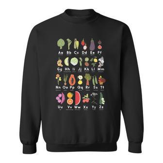 Vegetable Garden Alphabet Gardener Gardening Veggie Lover Sweatshirt - Thegiftio UK