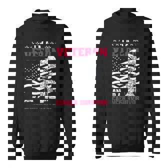 Veteran And Cancer Survivor Sweatshirt - Thegiftio