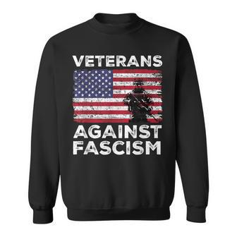Veterans Against Fascism Vintage Us Army Patriotic Soldier Sweatshirt - Thegiftio UK