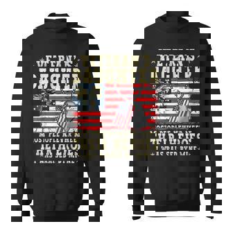 Veteran's Daughter Most People Never Meet Their Heroes Usa Sweatshirt - Seseable