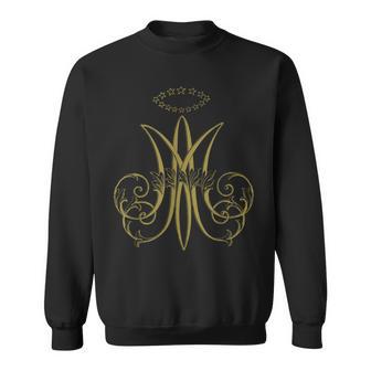 Vierge Marie Auspice Maria Catholique Traditionnelle Sweater e - Cadeauxyz