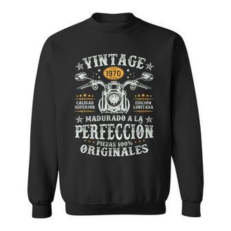 Vintage 1970 56 Años Cumpleaños Moto Biker Hombre Motero Camisa de entrenamiento - Regaloses