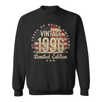 Vintage 1996 Limited Edition Usa Flag 30-Year-Old Age 30 Sweatshirt - Thegiftio UK