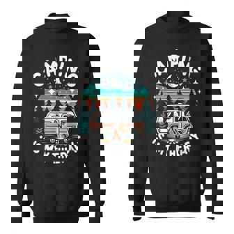 Vintage Camping Is My Therapy Family Adventure Outdoors Sweatshirt | Mazezy