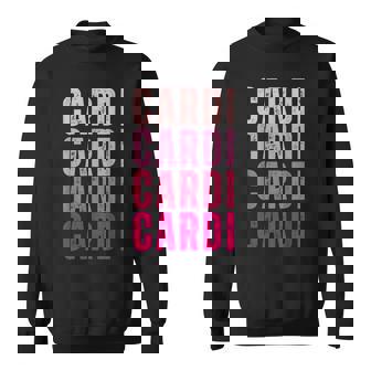 Vintage Cardi Personalized Name I Love Cardi Sweatshirt | Seseable CA