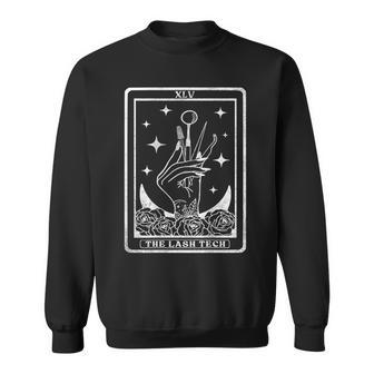 Vintage The Lash Tech Tarot Card The Lash Tech Small Black Sweatshirt - Thegiftio