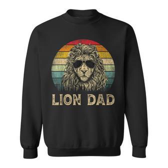 Vintage Lion Dad Lion Lovers Daddy Father's Day Sweatshirt - Thegiftio UK