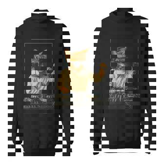 Vintage Orange Tabby Cat Playing Music Cat Lovers Dj Lovers Sweatshirt - Monsterry