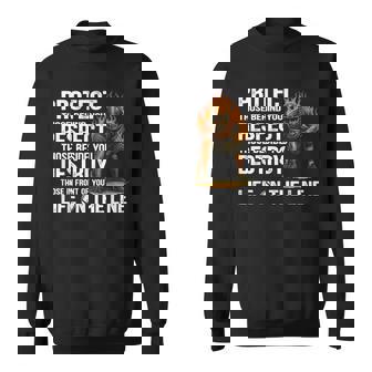 Vintage Protect Respect Destroy Offensive Lineman Football Sweatshirt - Thegiftio