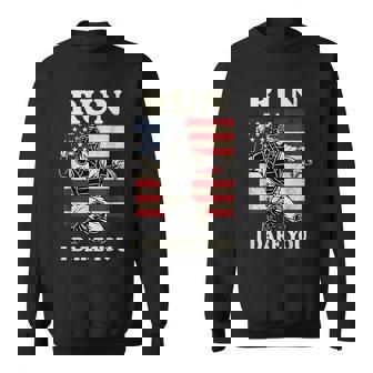 Vintage Run Steal I Dare You Baseball Fans Catcher Usa Flag Sweatshirt | Seseable UK