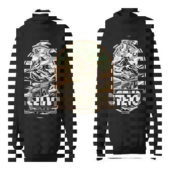 Vintage Stelvio Pass Italian Mountain Trip Nature Hiking Sweatshirt - Thegiftio