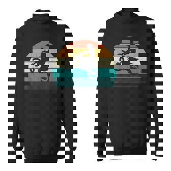 Vintage Sunset Biker Retro Motorsport Motorcross Motorbike Sweatshirt Unisex | Mazezy