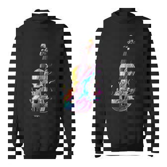 Violin Player Tie-Dye Violinist Musical Instrument Orchestra Sweatshirt Unisex | Mazezy