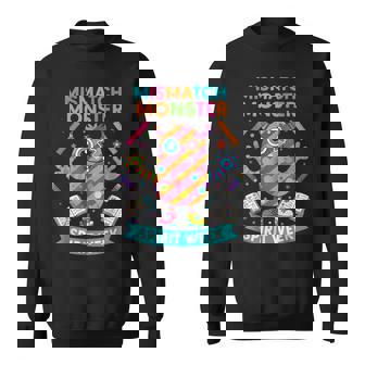 Wacky Monster Autumn Spirit Week Mismatch Day Sweatshirt | Mazezy