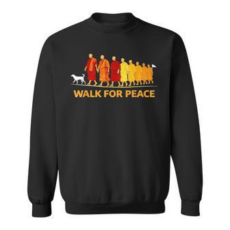 Walk For Peace Buddhist Monks Inspirational Journey Sweatshirt | Mazezy