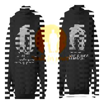 Walk For Peace Monks Aloka Dog Minimalist Spiritual Sweatshirt | Seseable UK