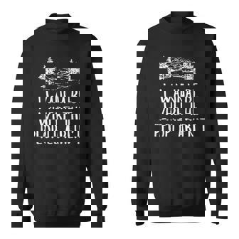 I Wanna Be Where The People Aren't Camping Lovers Hike Sweatshirt | Mazezy