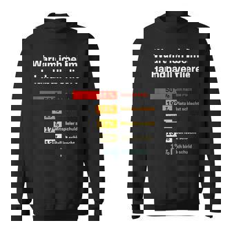 Warum Ich Beim Handballerliere Handballpruch Sweatshirt - Seseable