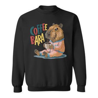 Wasserschwein Liebe Und Capybara Geschenkideen Kaffee Trinker Capybara Kaffee Capy Chwarz mall Klassisch Kurzarm Crew-Ausschnitt Sweatshirt - Geschenkecke