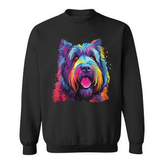 Watercolor Colorful Bouvier Des Flandres Dog Sweatshirt - Thegiftio UK